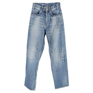 Celine Washed Straight-Leg jeans in Blue Cotton Denim